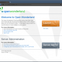Open Wonderland - server start page